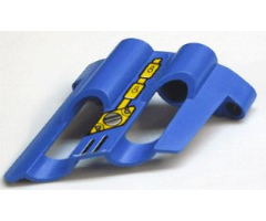 Technic, Panel Fairing # 2 Large Short, Large Holes, Side B with Silver and Yellow Mechanical Pattern (Sticker) - Set 8444