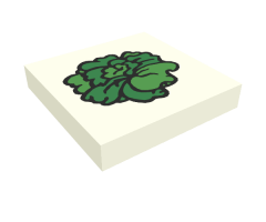 Tile 2 x 2 with Fabuland Lettuce Pattern