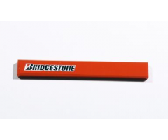 Tile 1 x 8 with 'BRIDGESTONE' Pattern on Left (Sticker) - Set 8674