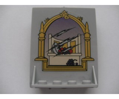 Door 2 x 5 x 5 Swivel, Bracket Base with Scratched Mirror Pattern (Sticker) - Set 4757