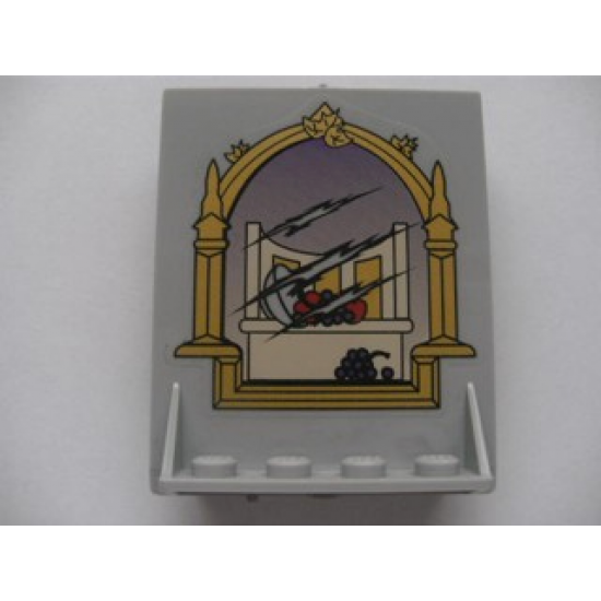 Door 2 x 5 x 5 Swivel, Bracket Base with Scratched Mirror Pattern (Sticker) - Set 4757