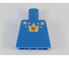 Torso with Gold Stars and Crown with Red Hourglass Pattern