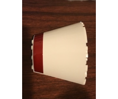 Cone Half 10 x 5 x 6 with SW Dark Red Thick Stripe Pattern (Sticker) - Set 75244