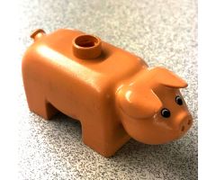 Duplo, Animal Pig, Black and White Eyes