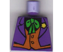 Torso Batman Suit with Orange Vest, Green Tie, Yellow Flower Pattern