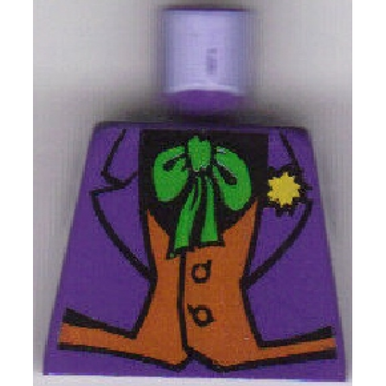 Torso Batman Suit with Orange Vest, Green Tie, Yellow Flower Pattern