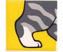Duplo, Tile 2 x 2 x 1 with Cat Mosaic Picture 04 Pattern (Set 1014)