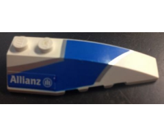 Wedge 6 x 2 Right with Blue and Silver Wraparound Pattern, with Allianz Logo Pattern (Sticker) - Set 8374