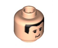 Minifigure, Head Male Ferrari M. Schumacher Pattern - Blocked Open Stud