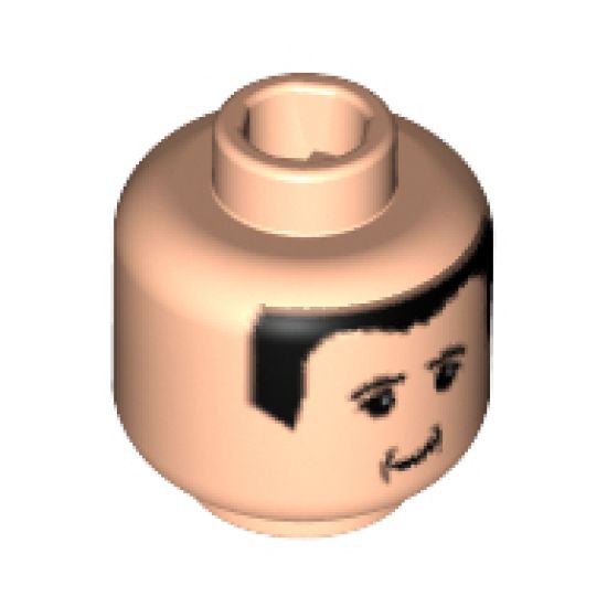 Minifigure, Head Male Ferrari M. Schumacher Pattern - Blocked Open Stud