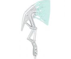 Bionicle Weapon Broad Axe with Marbled Trans-Light Blue Pattern (Strakk)