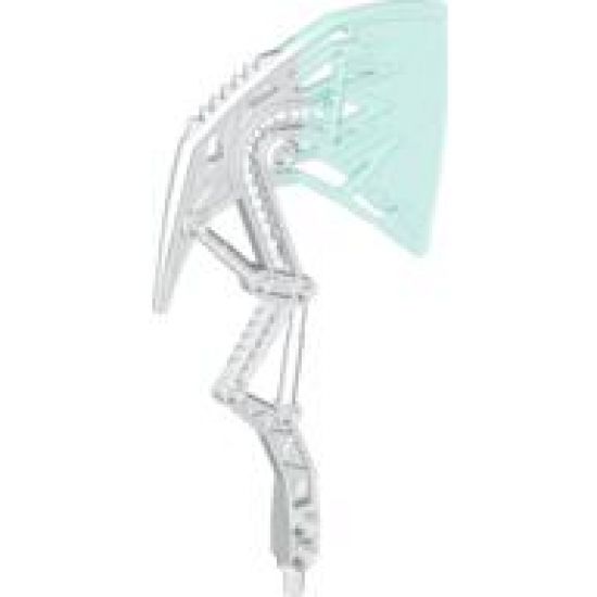Bionicle Weapon Broad Axe with Marbled Trans-Light Blue Pattern (Strakk)
