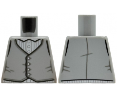 Torso Vest and White Shirt with Pinstripes Pattern