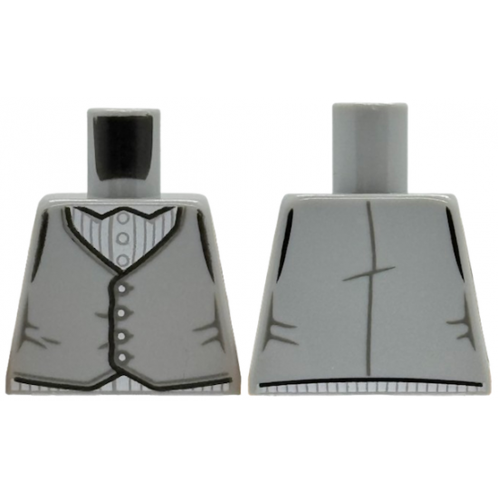 Torso Vest and White Shirt with Pinstripes Pattern