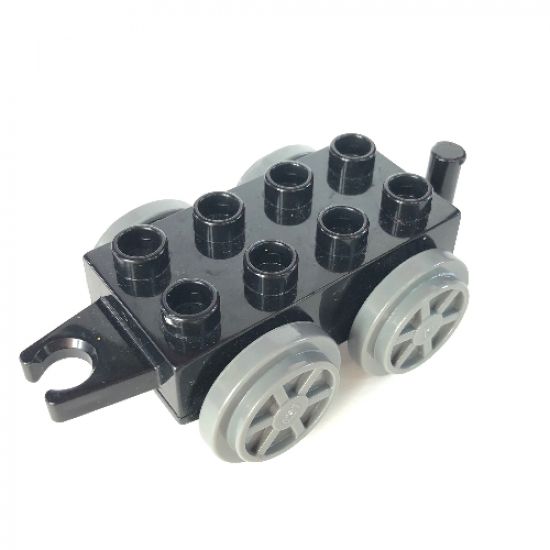 Duplo, Train Base 2 x 4 with Light Bluish Gray Wheels