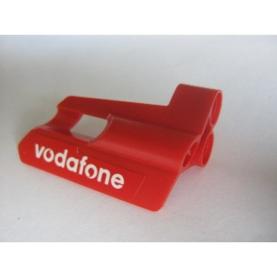 Technic, Panel Fairing #25 Small Short, Small Hole, Side A with 'vodafone' Pattern (Sticker) - Set 8386