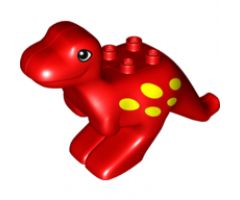 Duplo, Animal Dinosaur Tyrannosaurus rex Adult with Eyes and Yellow Spots Pattern