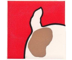 Duplo, Tile 2 x 2 x 1 with Dog Mosaic Picture 13 Pattern (Set 1078)