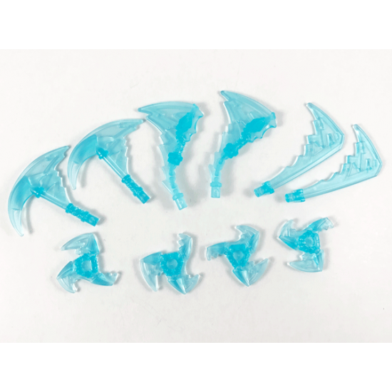 Minifigure, Weapon Pack Sickles, Swords and Shuriken, 10 in Bag (Multipack)