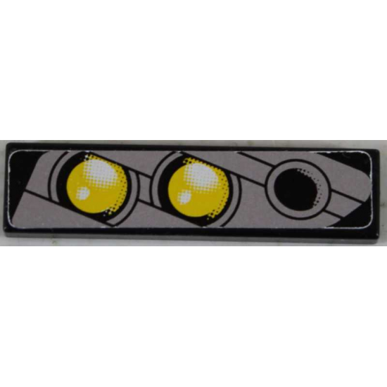 Tile 1 x 4 with Double Yellow Headlight Left Pattern (Sticker) - Set 8458
