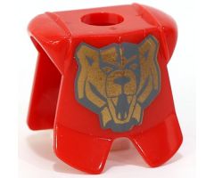 Minifigure, Body Wear Armor Breastplate with Leg Protection, Santis Gold Bear Pattern