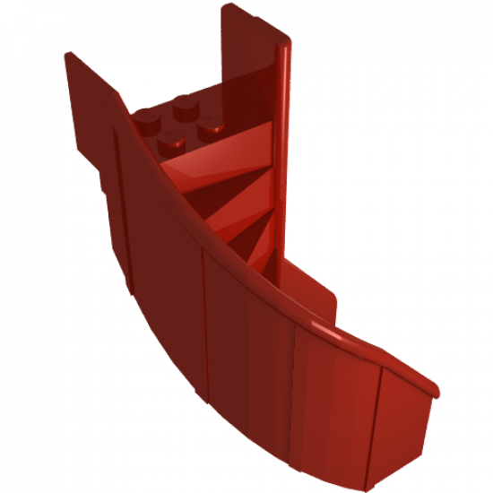 Stairs 6 x 6 x 9 1/3 Curved Enclosed