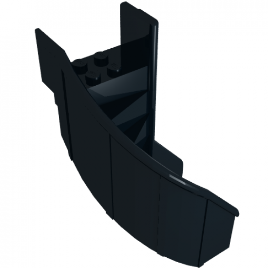 Stairs 6 x 6 x 9 1/3 Curved Enclosed