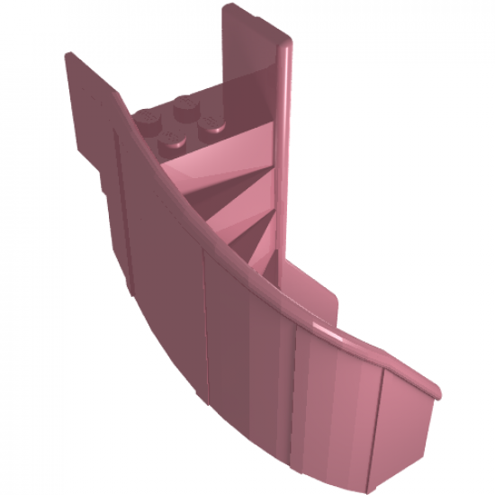 Stairs 6 x 6 x 9 1/3 Curved Enclosed