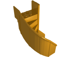 Stairs 6 x 6 x 9 1/3 Curved Enclosed