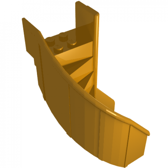 Stairs 6 x 6 x 9 1/3 Curved Enclosed