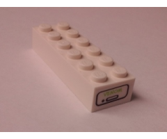 Brick 2 x 6 with 'VENOM' Pattern on Both Ends (Stickers) - Set 7888