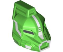 Minifigure, Head, Modified Galaxy Squad Robot with Crest and White Pattern