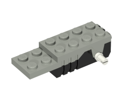 Motor, Non-Electric Pullback 6 x 2 x 1 1/3 with Black Base, White Shafts (Motor 1)