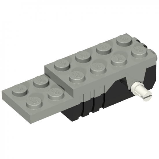 Motor, Non-Electric Pullback 6 x 2 x 1 1/3 with Black Base, White Shafts (Motor 1)