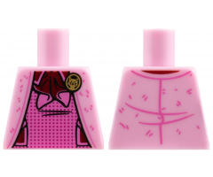 Torso Harry Potter Jacket over Dark Pink Vest with Gold Cat Brooch Pattern