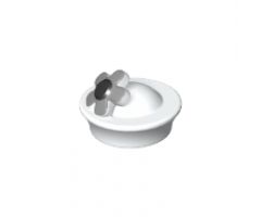 Minifigure, Headgear Accessory Hat with Pin Attachment, Pillbox Hat with Silver and Black Flower Pattern