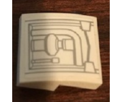 Slope, Curved 2 x 2 with SW Wiring and Machinery Pattern (Sticker) - Set 75244