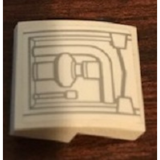 Slope, Curved 2 x 2 with SW Wiring and Machinery Pattern (Sticker) - Set 75244