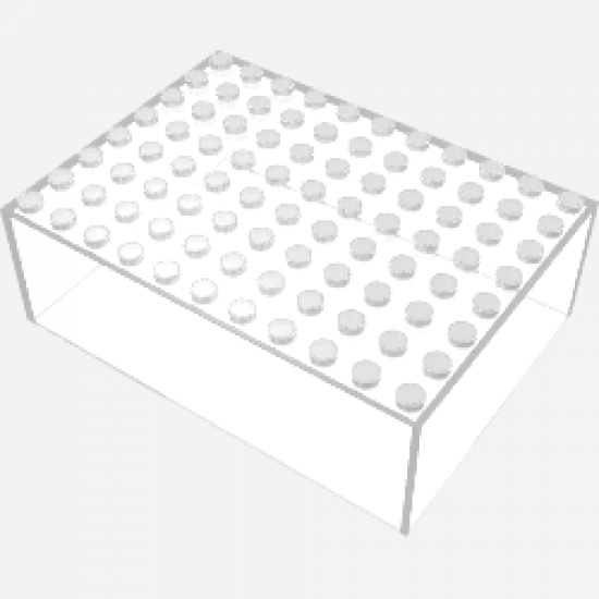 Container Box 8 x 11 x 3 Top (Clear)