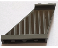 Tail 4 x 1 x 3 with Dark Bluish Gray and Dark Brown Vertical Stripes Pattern on Left Side (Sticker) - Set 75144