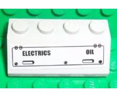Slope 45 2 x 4 with 'ELECTRICS' and 'OIL' Pattern (Sticker) - Set 7723