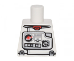 Torso Astronaut Spacesuit with Classic Space Logo, Panels and Buttons Pattern