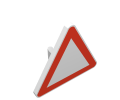 Road Sign 2 x 2 Triangle with Clip with Yield Pattern