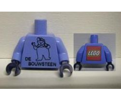 Torso De Bouwsteen Pattern / Medium Blue Arms / Dark Blue Hands