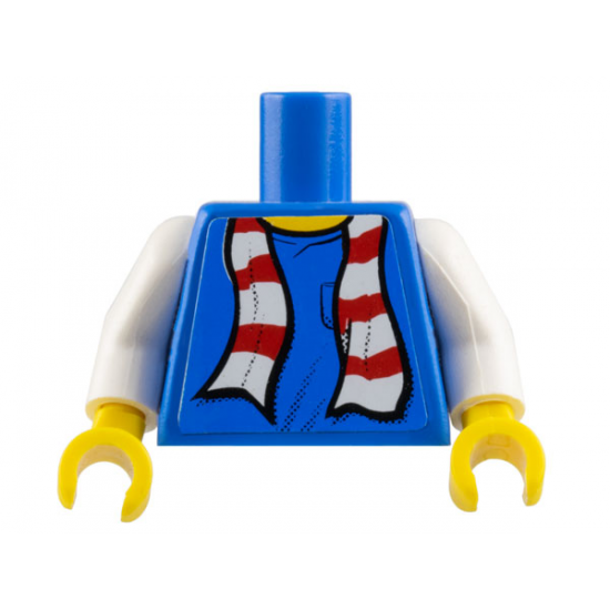 Torso Scarf Red Stripes Pattern (Sticker) / White Arms / Yellow Hands