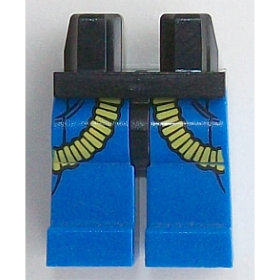 Hips and Blue Legs with Yellow Ribbed Hoses Pattern