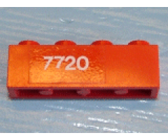 Brick 1 x 4 with White '7720' Pattern (Sticker) - Set 7720