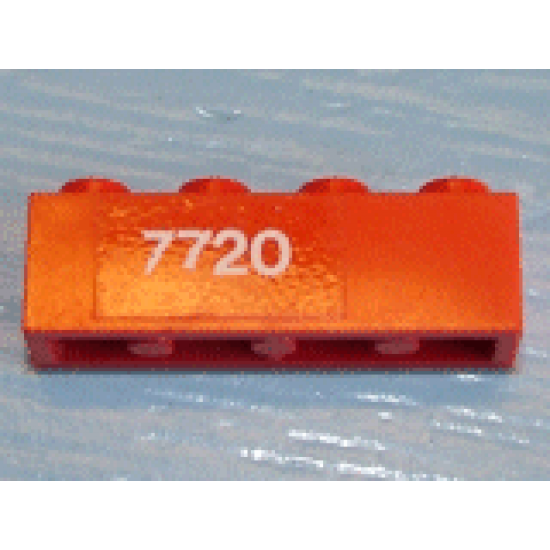 Brick 1 x 4 with White '7720' Pattern (Sticker) - Set 7720
