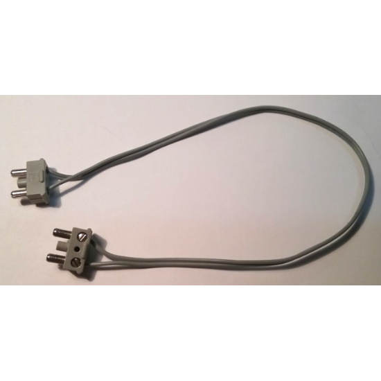 Electric, Wire 12V / 4.5V with 2 Leads, 28 Studs (22cm) Long with 2 Light Gray Electric, Connector, 2-Way Male Squared Narrow Short