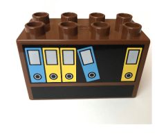 Duplo, Brick 2 x 4 x 2 with Bookcase & Files Pattern